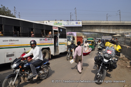 Verkehrschaos in New Delhi