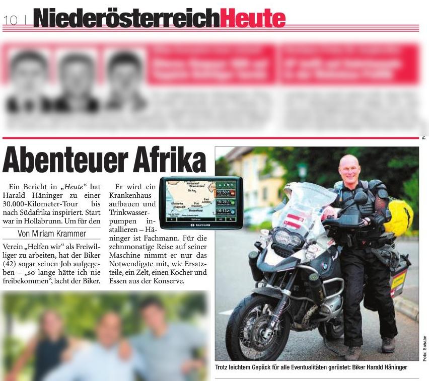 Bericht Zeitschrift Heute Niederösterreich